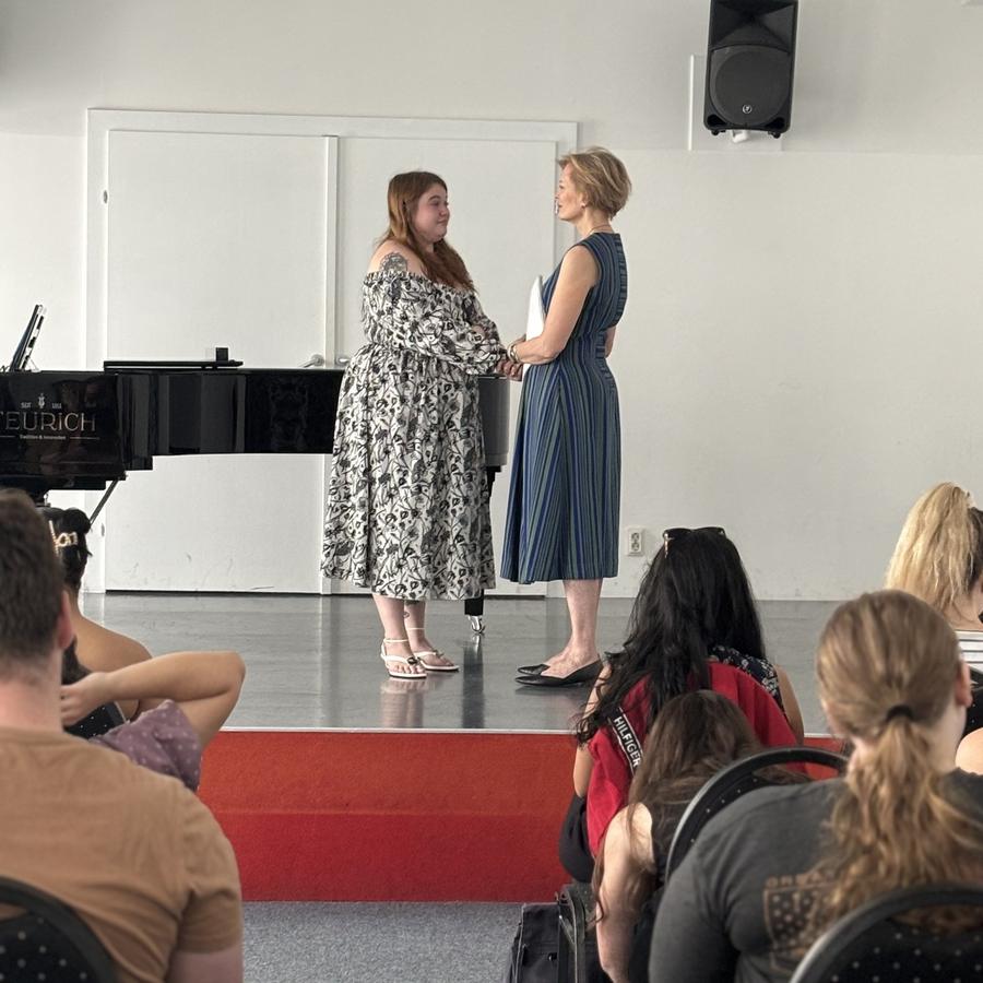 This Morning Elizabeth Hagedorn spent some time working with our students on their..., photo 2 of 8, from the festival's Instagram