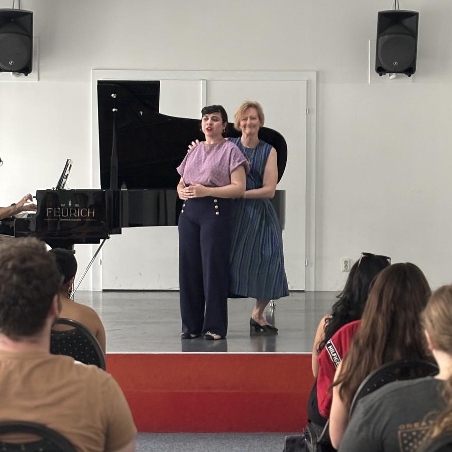 This Morning Elizabeth Hagedorn spent some time working with our students on their..., photo 3 of 8, from the festival's Instagram