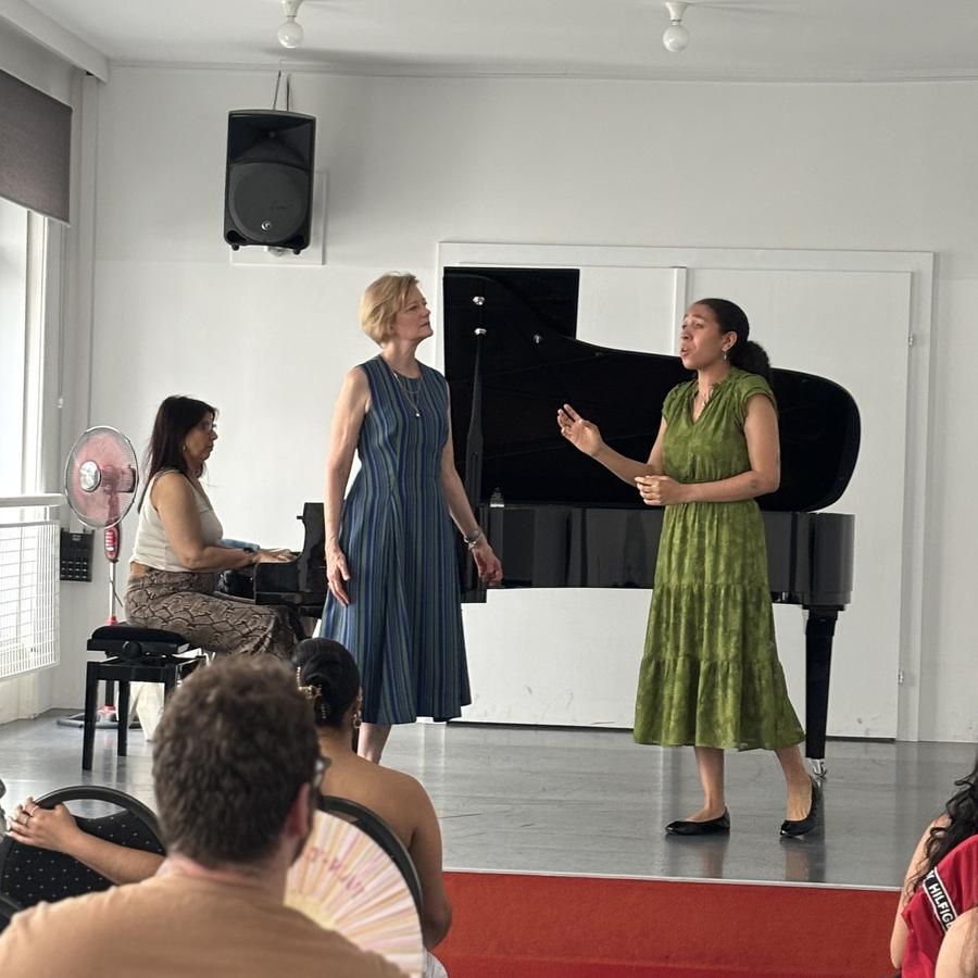 This Morning Elizabeth Hagedorn spent some time working with our students on their..., photo 4 of 8, from the festival's Instagram