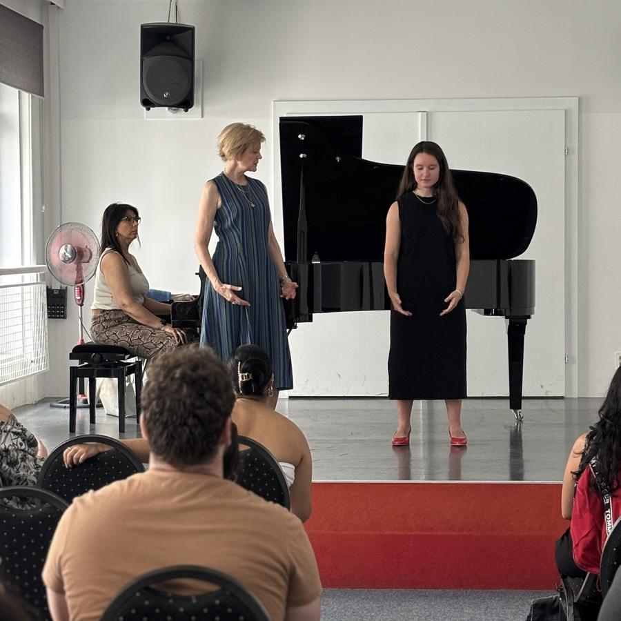 This Morning Elizabeth Hagedorn spent some time working with our students on their..., photo 5 of 8, from the festival's Instagram