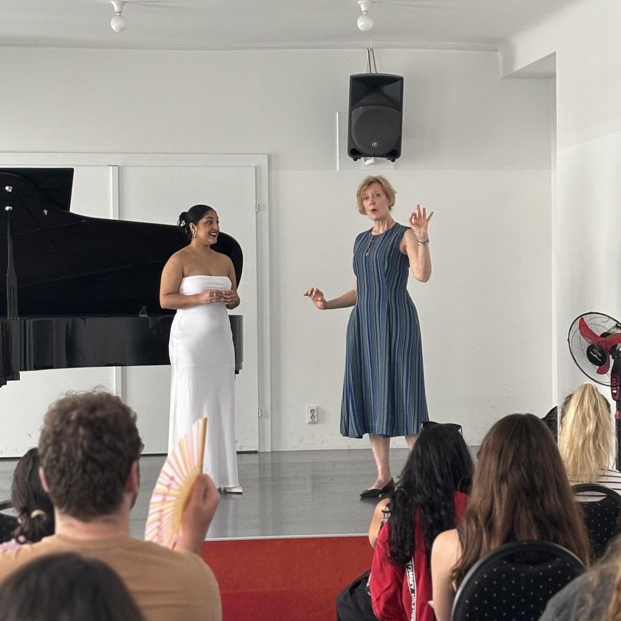 This Morning Elizabeth Hagedorn spent some time working with our students on their..., photo 6 of 8, from the festival's Instagram