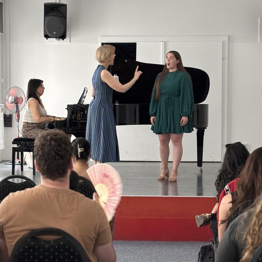 This Morning Elizabeth Hagedorn spent some time working with our students on their..., photo 7 of 8, from the festival's Instagram