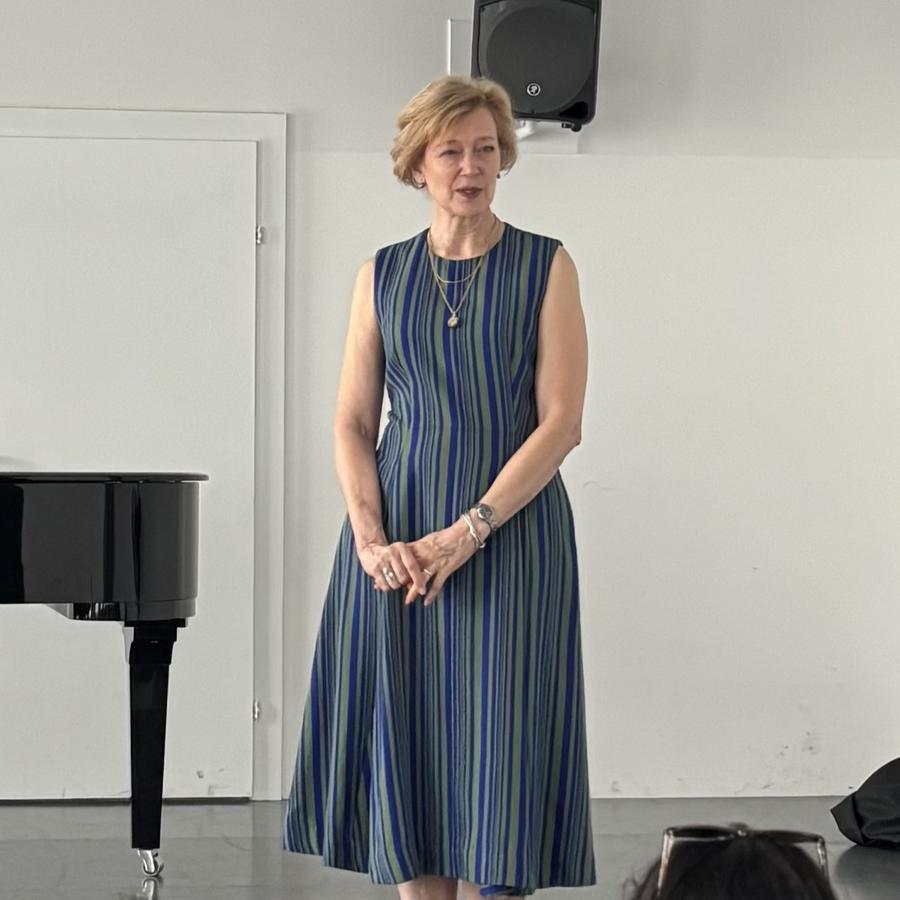 This Morning Elizabeth Hagedorn spent some time working with our students on their..., from the festival's Instagram