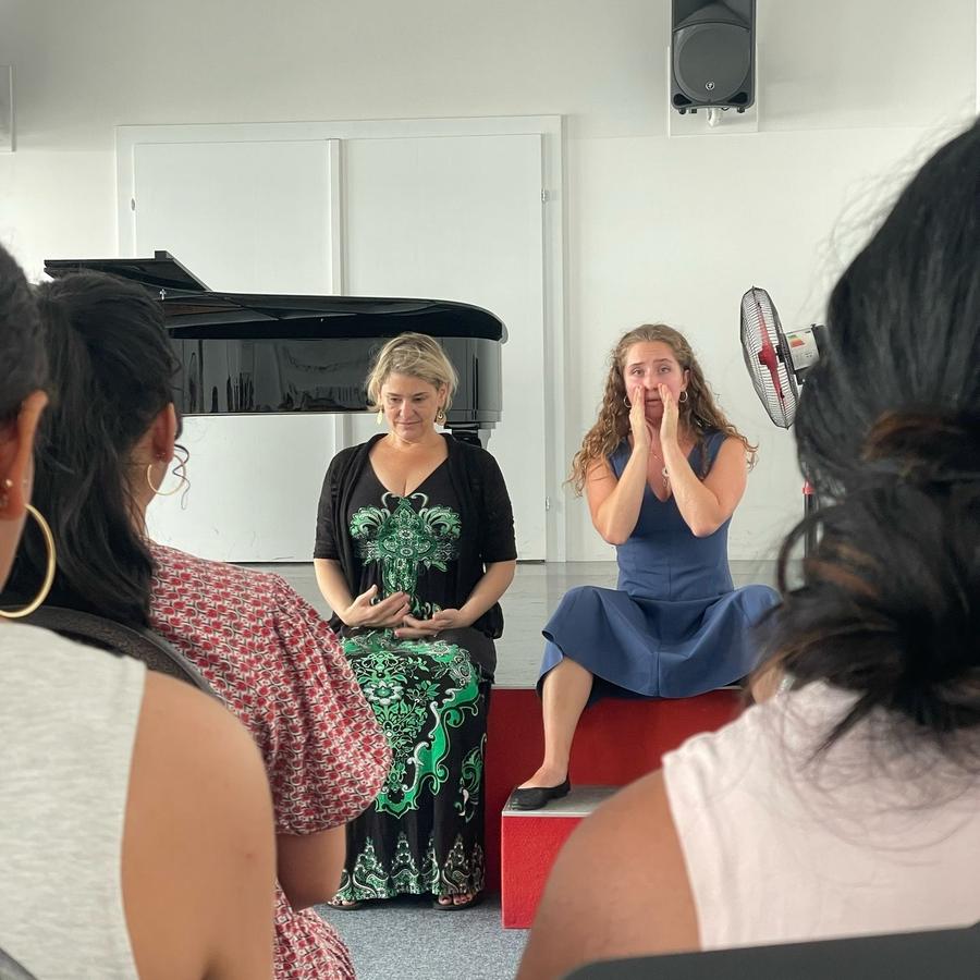 Thank you Alison Trainer for coming and working with our students, photo 2 of 7, from the festival's Instagram