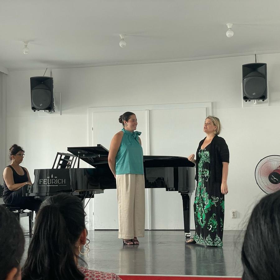 Thank you Alison Trainer for coming and working with our students, photo 3 of 7, from the festival's Instagram