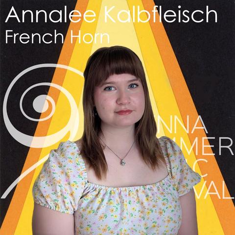 Meet Annalee Kalbfleisch, freshman horn player, from the festival's Instagram