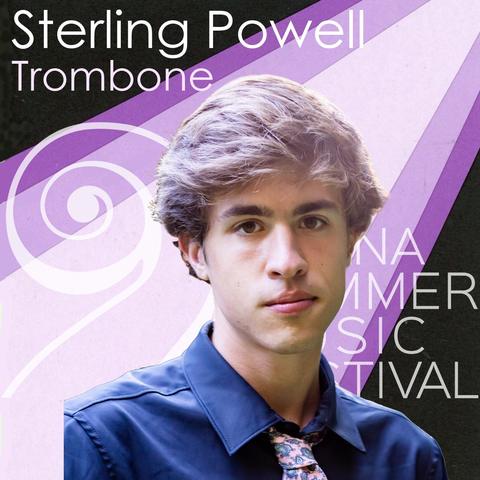 Meet Sterling Powell, trombonist, from the festival's Instagram