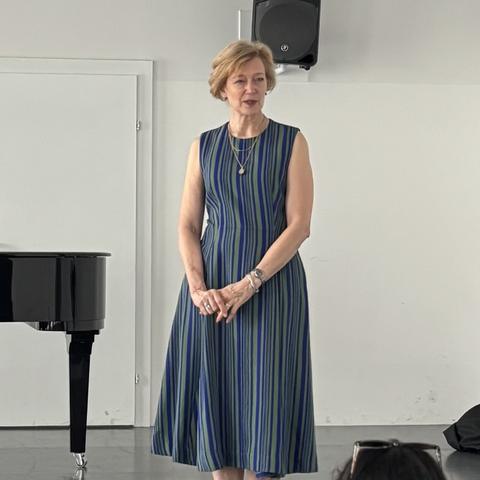 This Morning Elizabeth Hagedorn spent some time working with our students on their..., from the festival's Instagram
